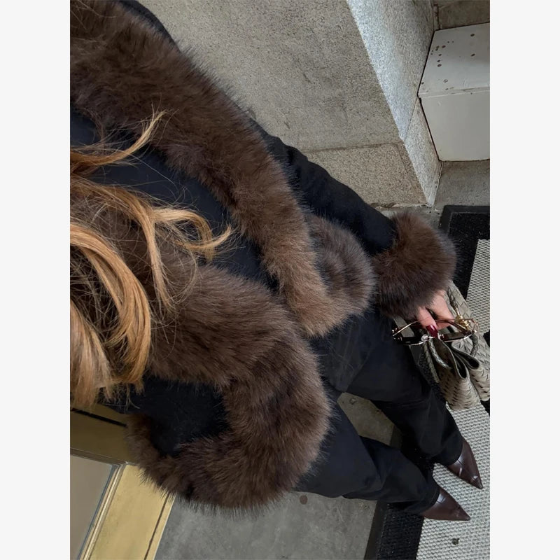 The Cruelty-Free Leather Jacket with Fur Collar
