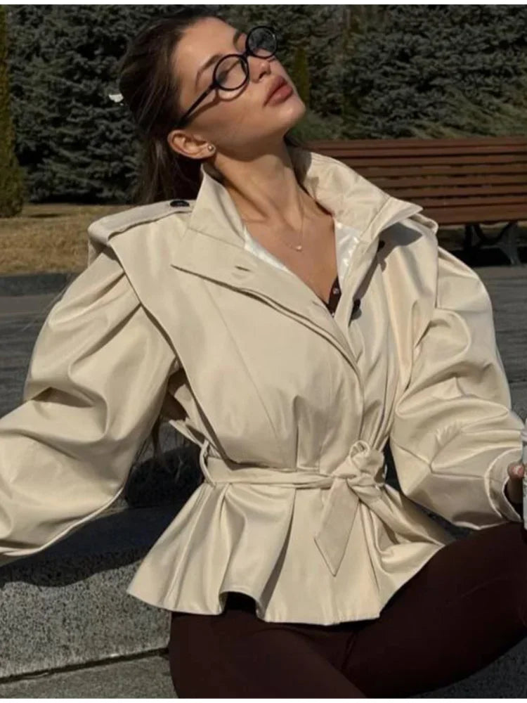 The V-Neck Belted Trench