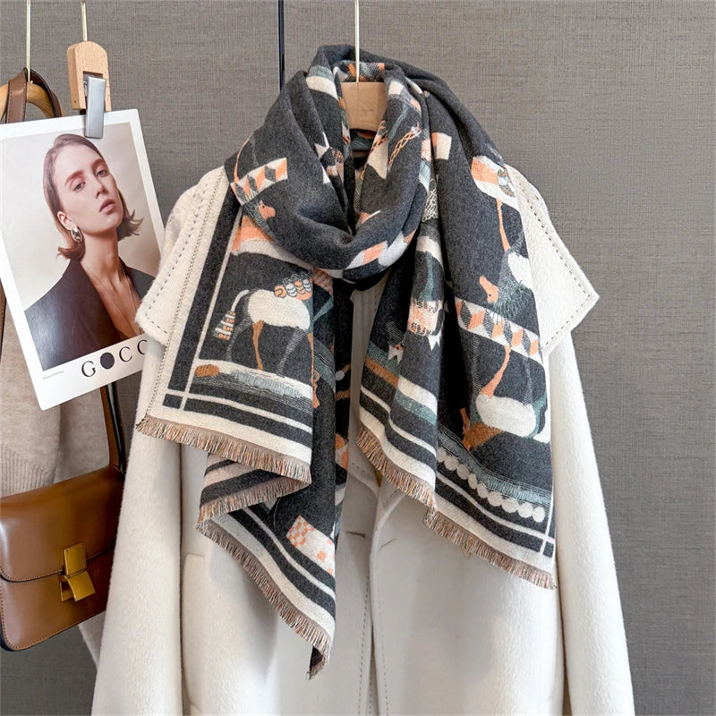 The Oversized Plaid Blanket Scarf — product view 53