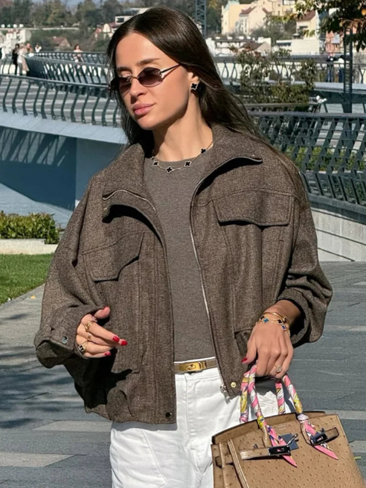 The Zip Cruelty-Free Suede Belted Jacket