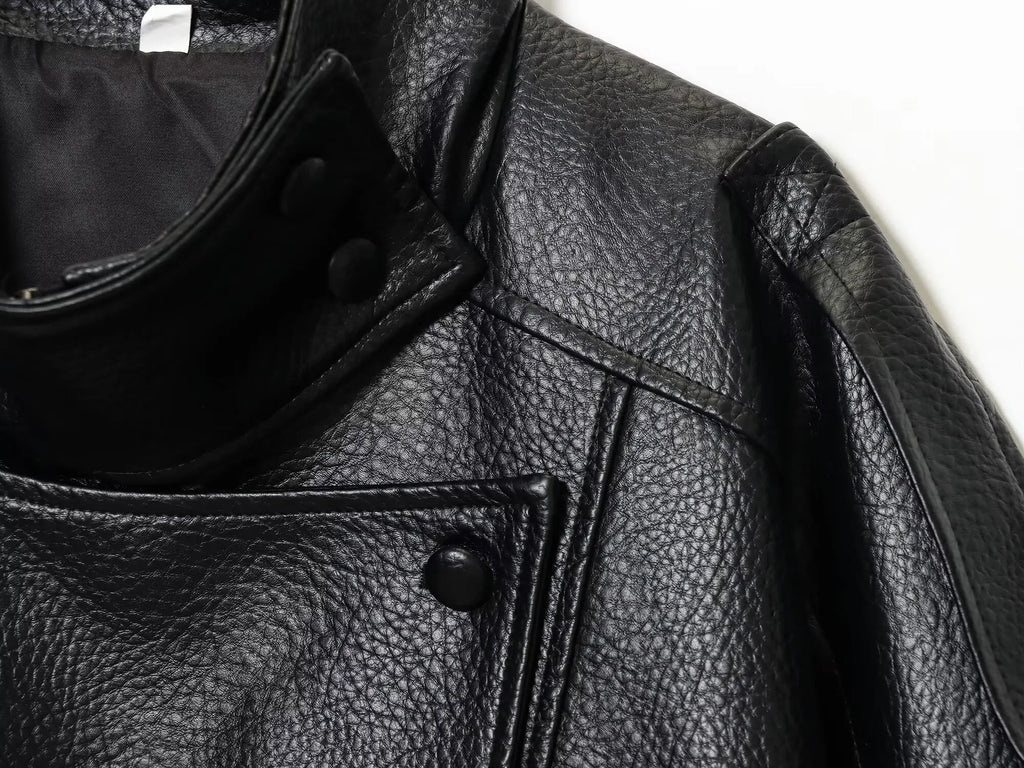 The Oversized Cruelty-Free Leather Jacket