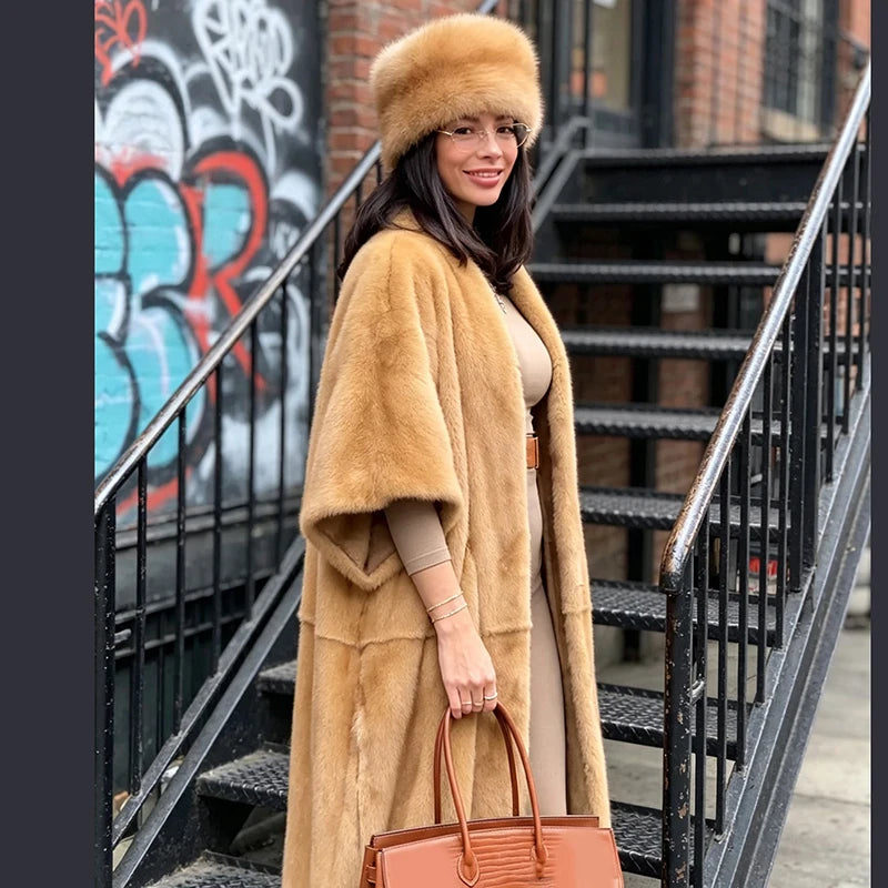 The Cruelty-Free Fur Shawl Maxi Coat