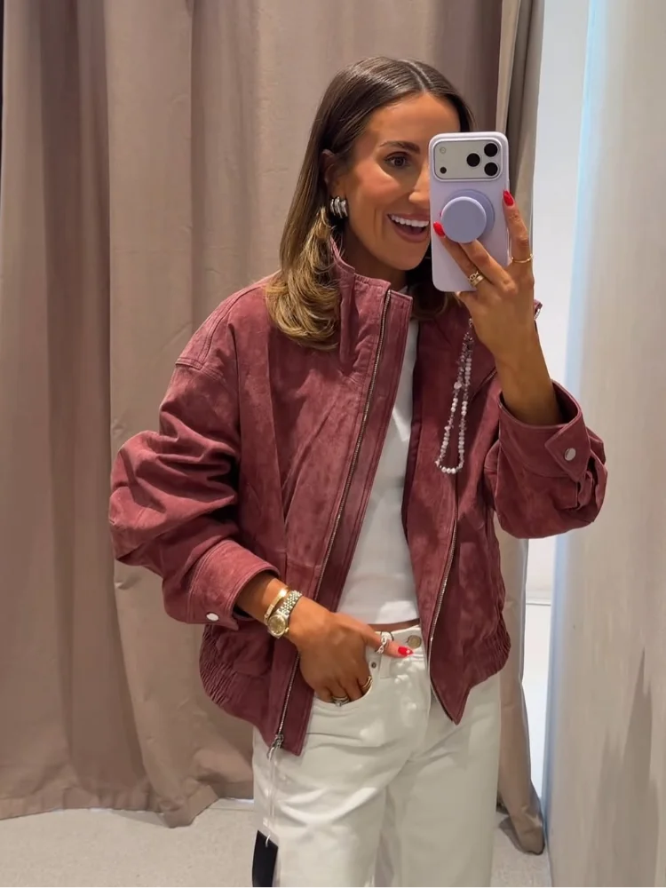 The Wine Stand-Collar Pilot Jacket