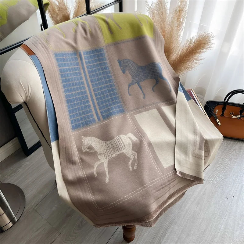 The Oversized Plaid Blanket Scarf — product view 15