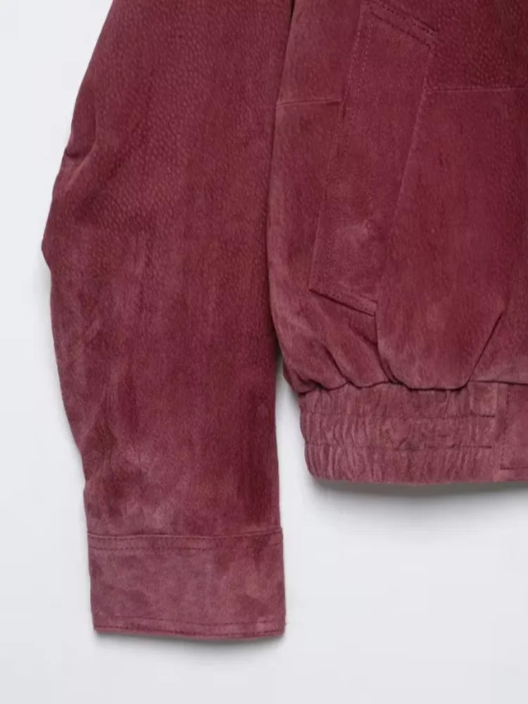 The Wine Stand-Collar Pilot Jacket