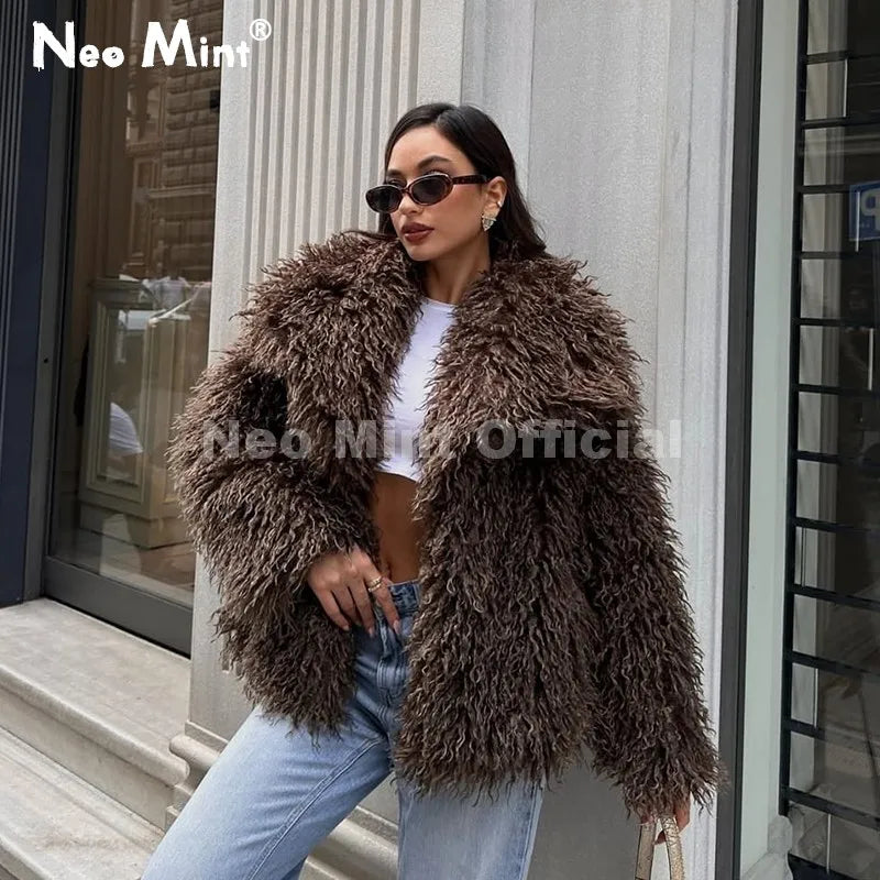 The Big-Collar Cruelty-Free Fur Jacket