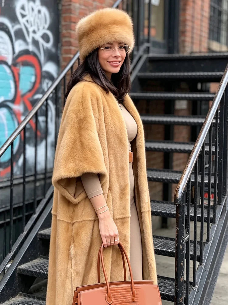 The Cruelty-Free Fur Shawl Maxi Coat