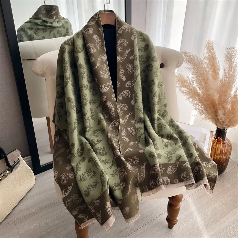 The Oversized Plaid Blanket Scarf — product view 35