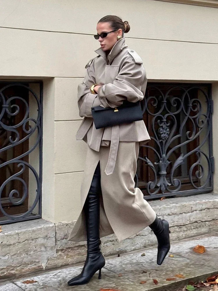 The Lace-Up Long Coat