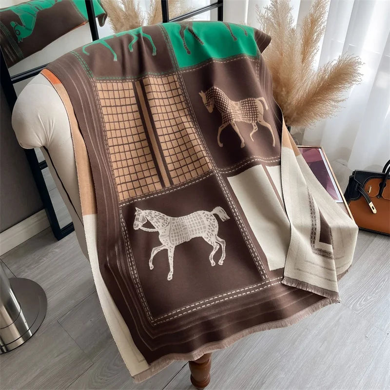 The Oversized Plaid Blanket Scarf — product view 29