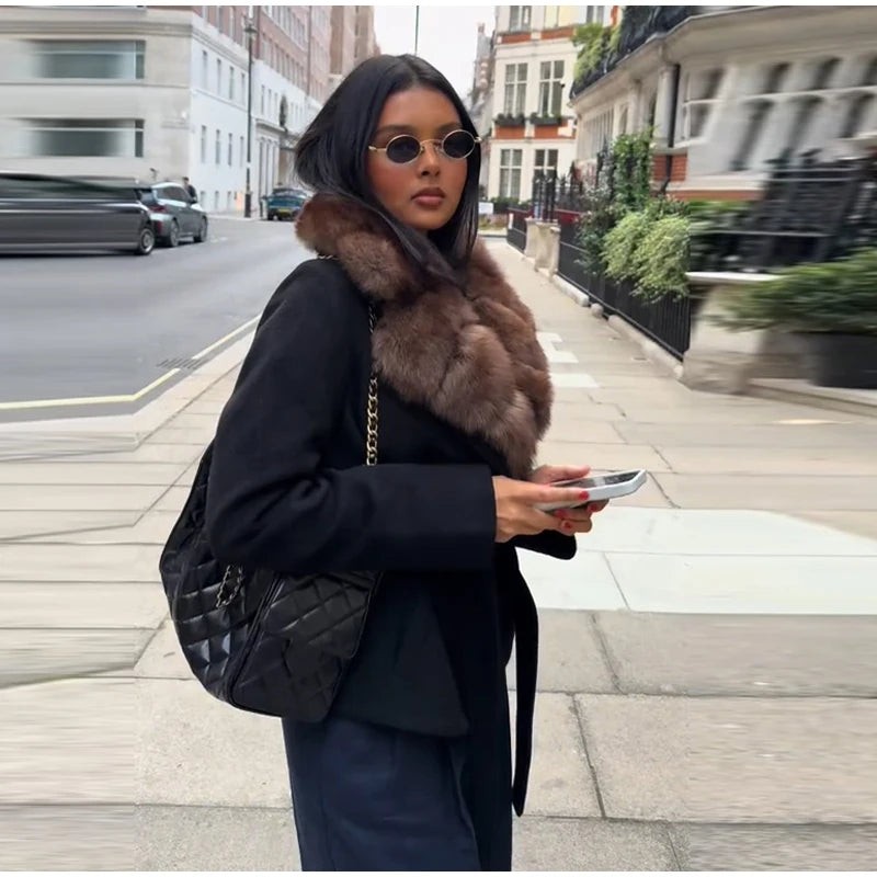 The Lace-Up Shawl-Collar Coat
