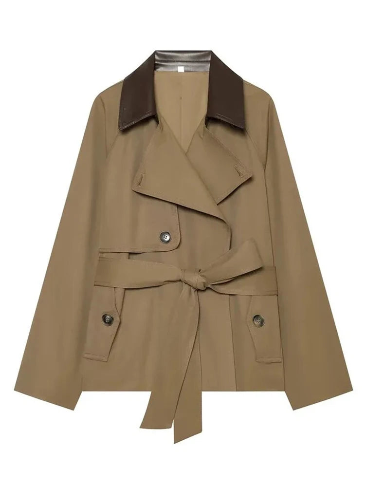 The Leather-Collar Short Trench