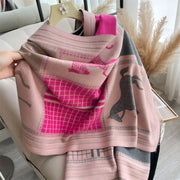 The Oversized Plaid Blanket Scarf — product view 8