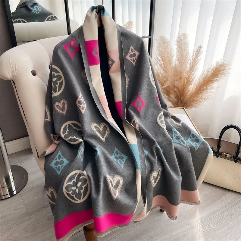 The Oversized Plaid Blanket Scarf — product view 33