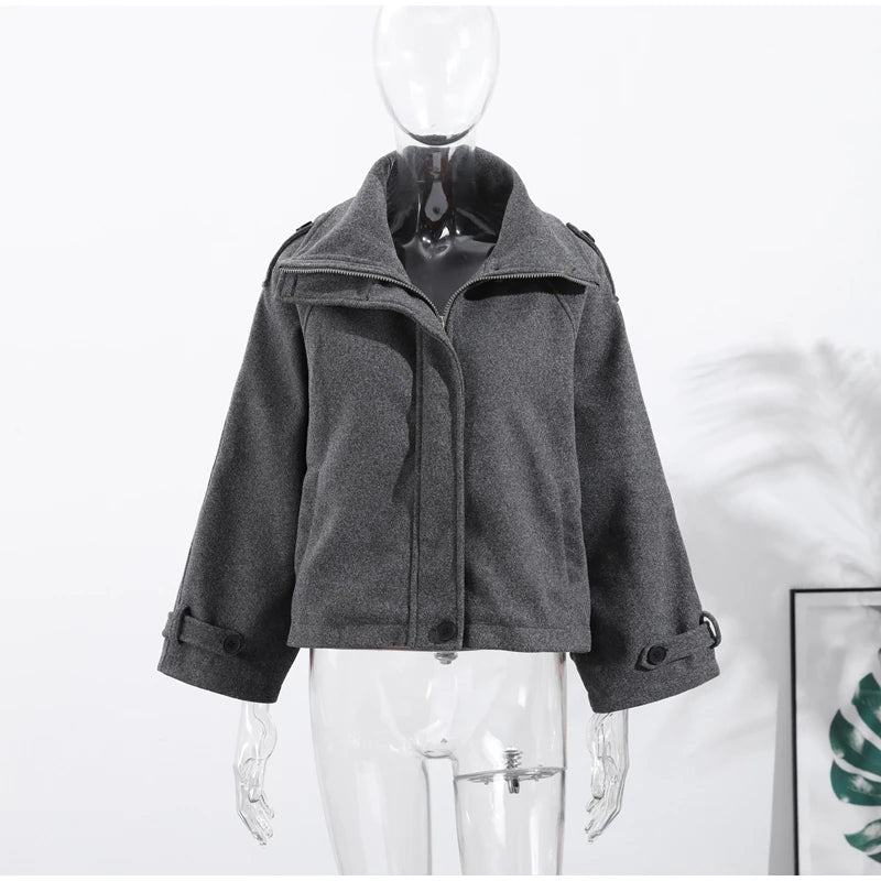 The Stand-Collar Boxy Jacket
