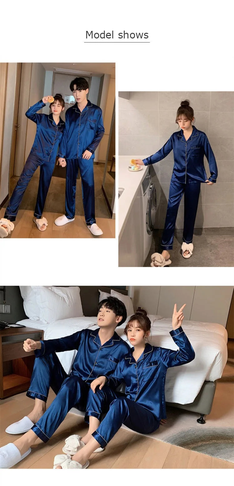 The Classic Satin Button-Down Pajamas