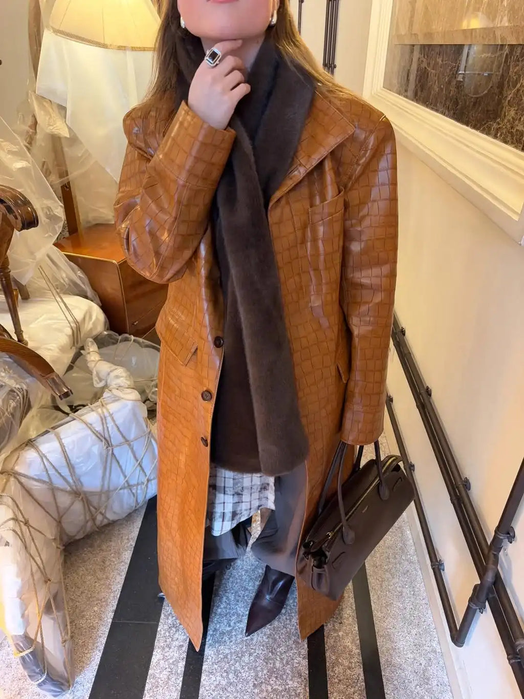 The Croc-Embossed Trench