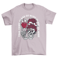 True Crime, Glass of Wine, In Bed by Nine — Skeleton Women's Tee