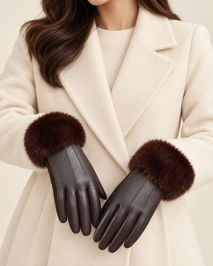 The Cruelty-Free Leather Gloves with Fur Cuff