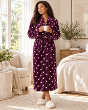 The Plush Fleece Shawl-Collar Robe — lifestyle