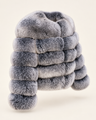 The Fox Fur Jacket in Frost — studio view