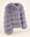 The Fox Fur Jacket in Light Grey — studio view