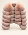 The Fox Fur Jacket in Pink — studio view
