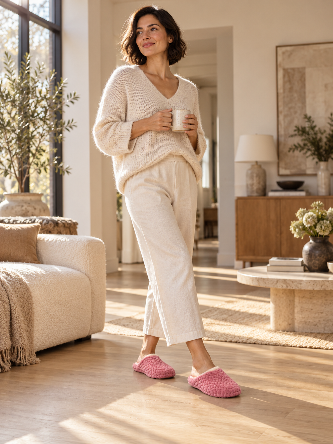 The Cloud Slide — A soft knit for an afternoon at home.