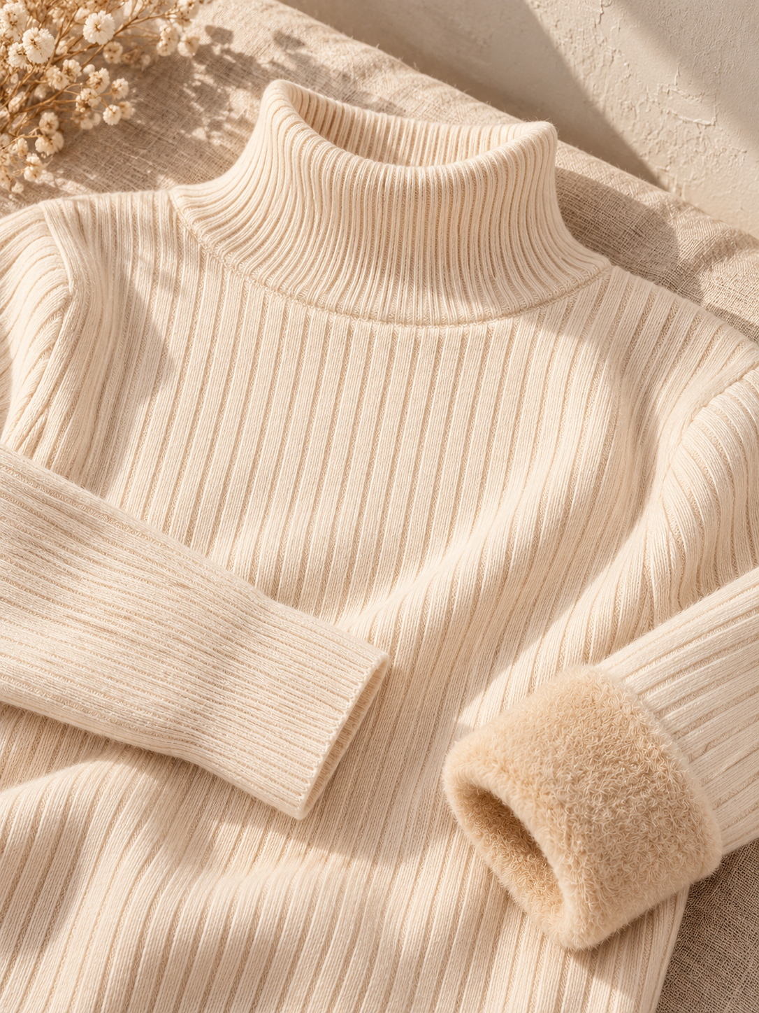 The Lined Knit Turtleneck — construction detail