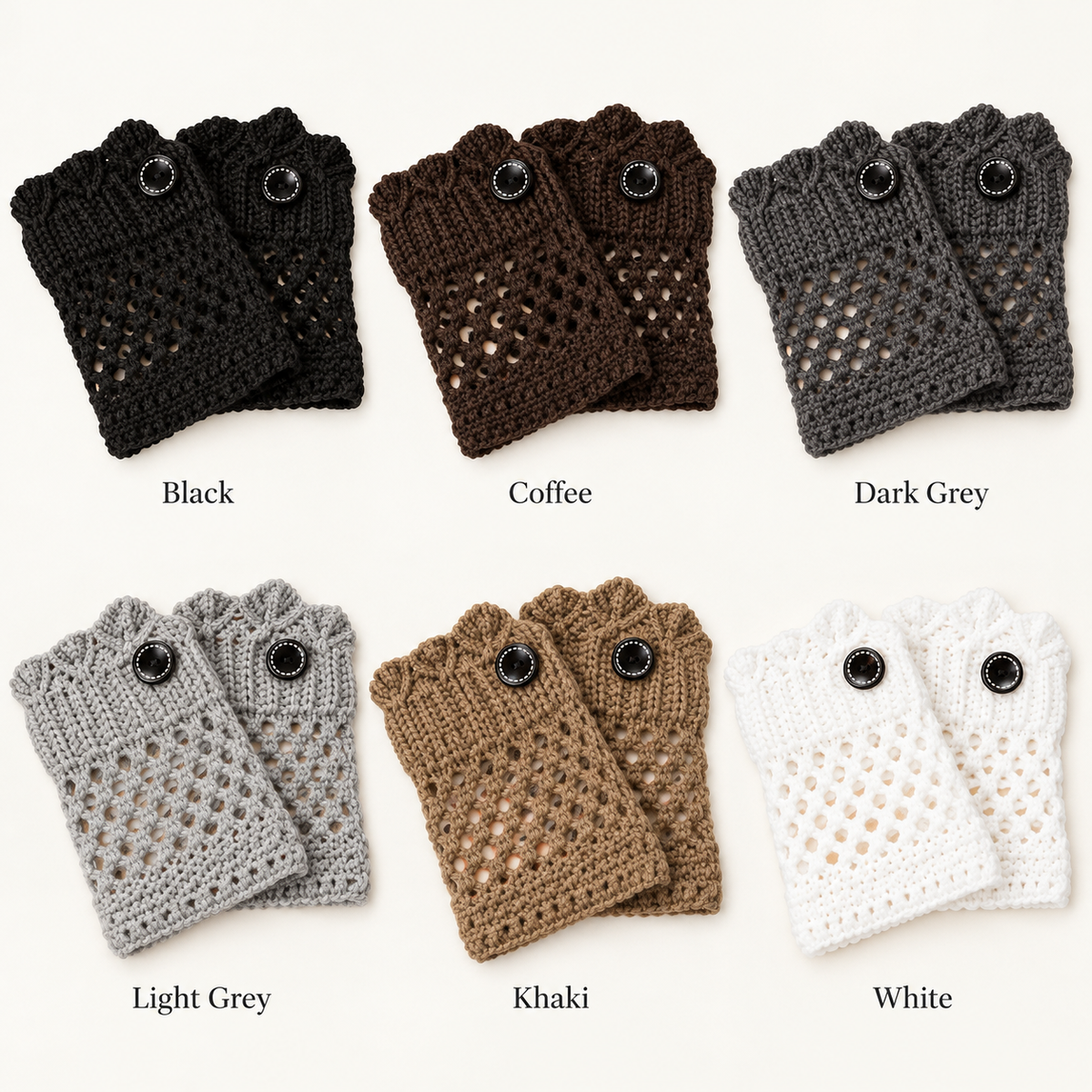 The Crochet Knit Boot Cuffs — all colours