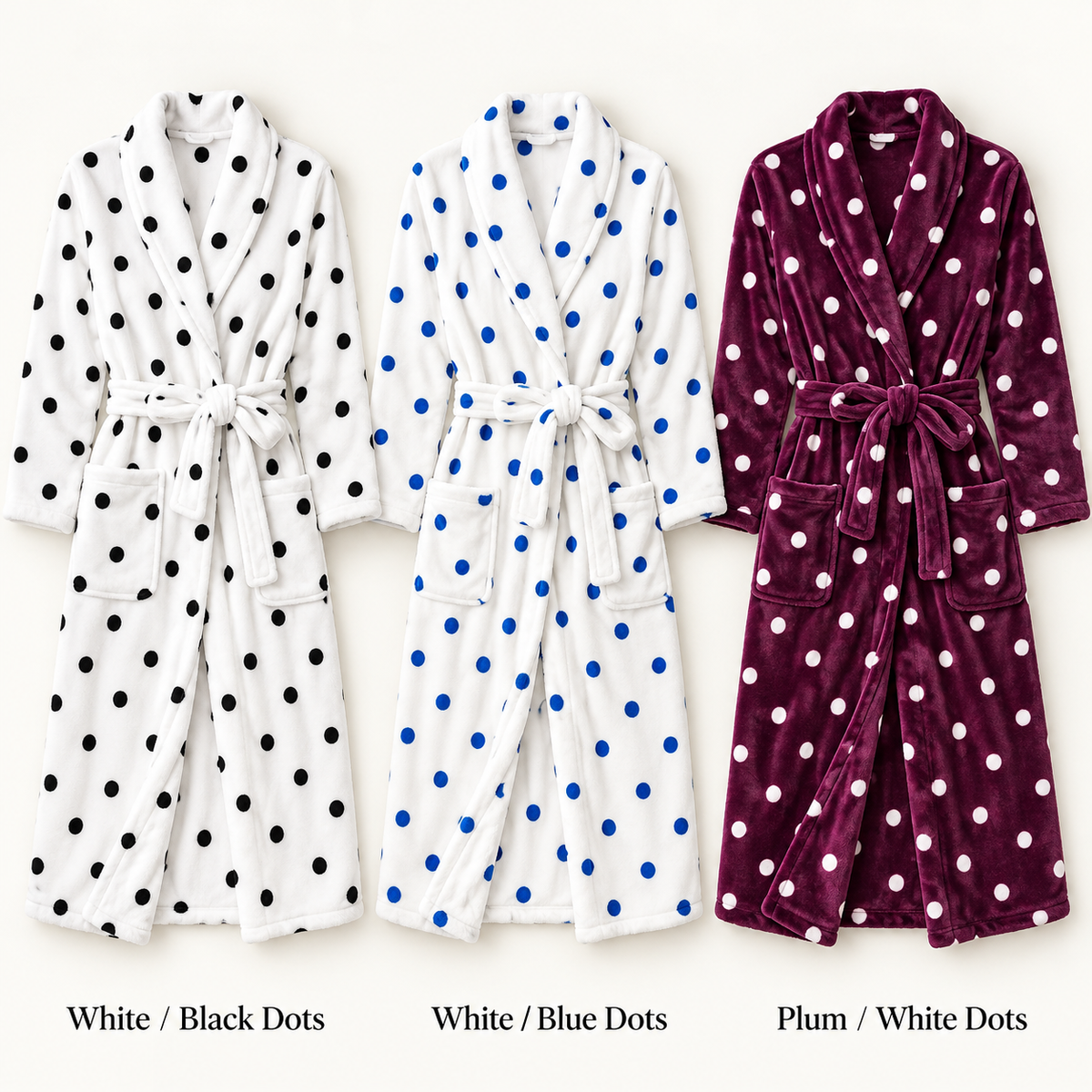 The Plush Fleece Shawl-Collar Robe — all colours
