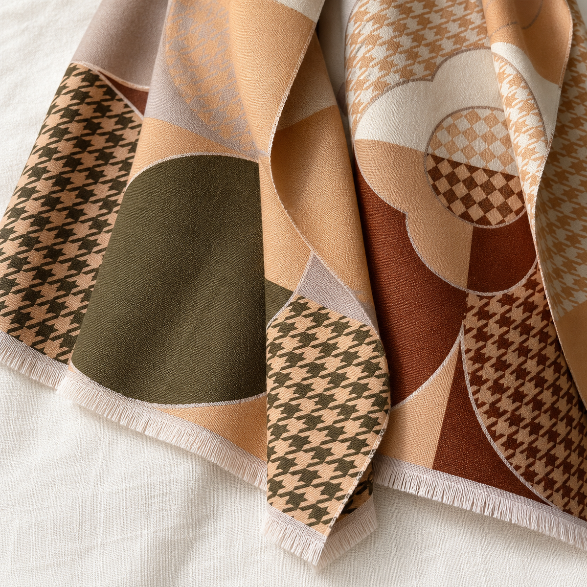 The Oversized Plaid Blanket Scarf — detail view