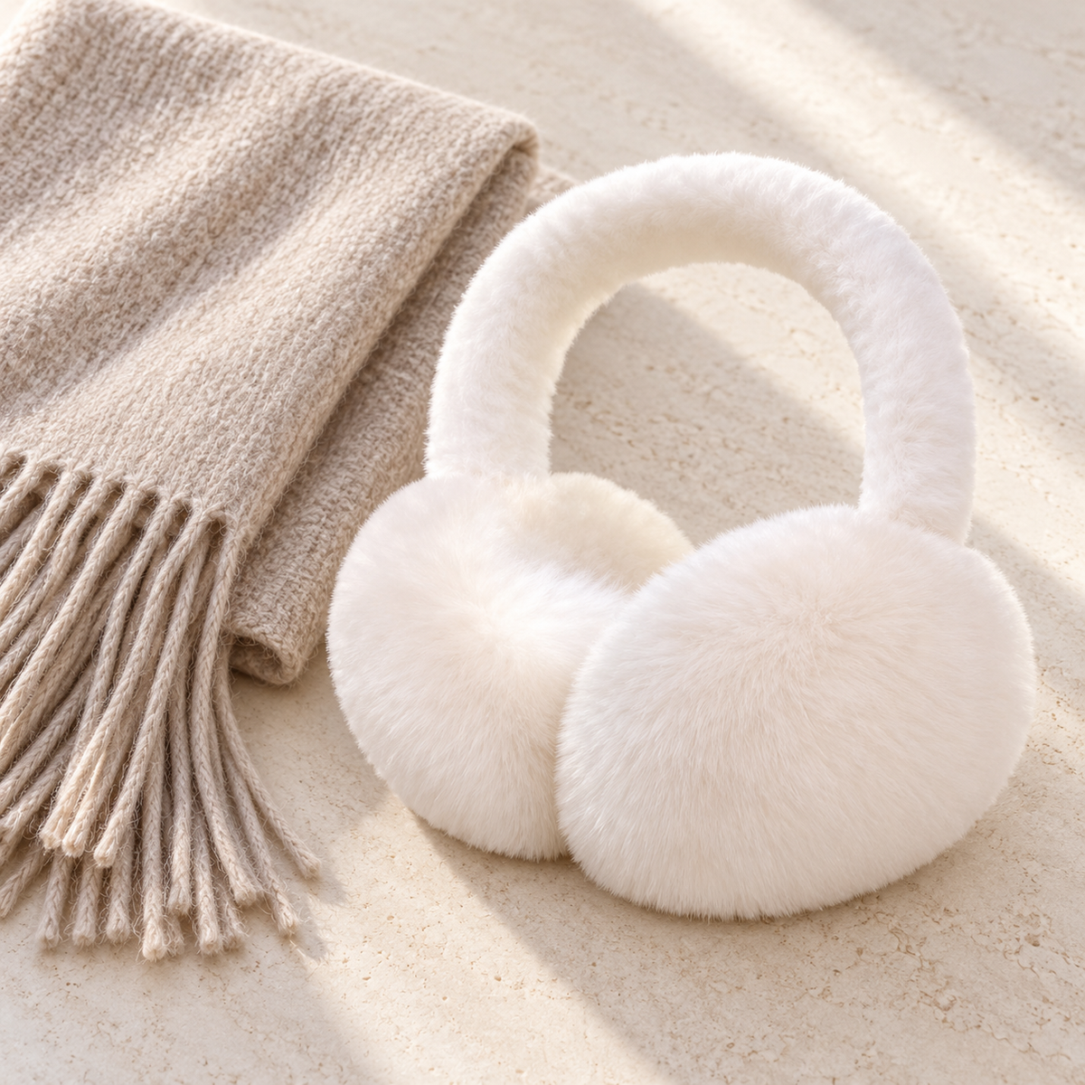 The Plush Earmuffs — styled view; accessories not included