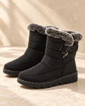 Fur-Lined Winter Ankle Boots — black — Aurelle Row