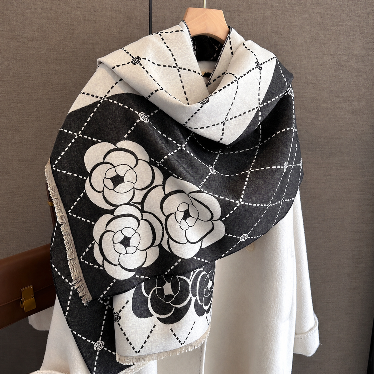 Blanket scarf, original pattern with clean background