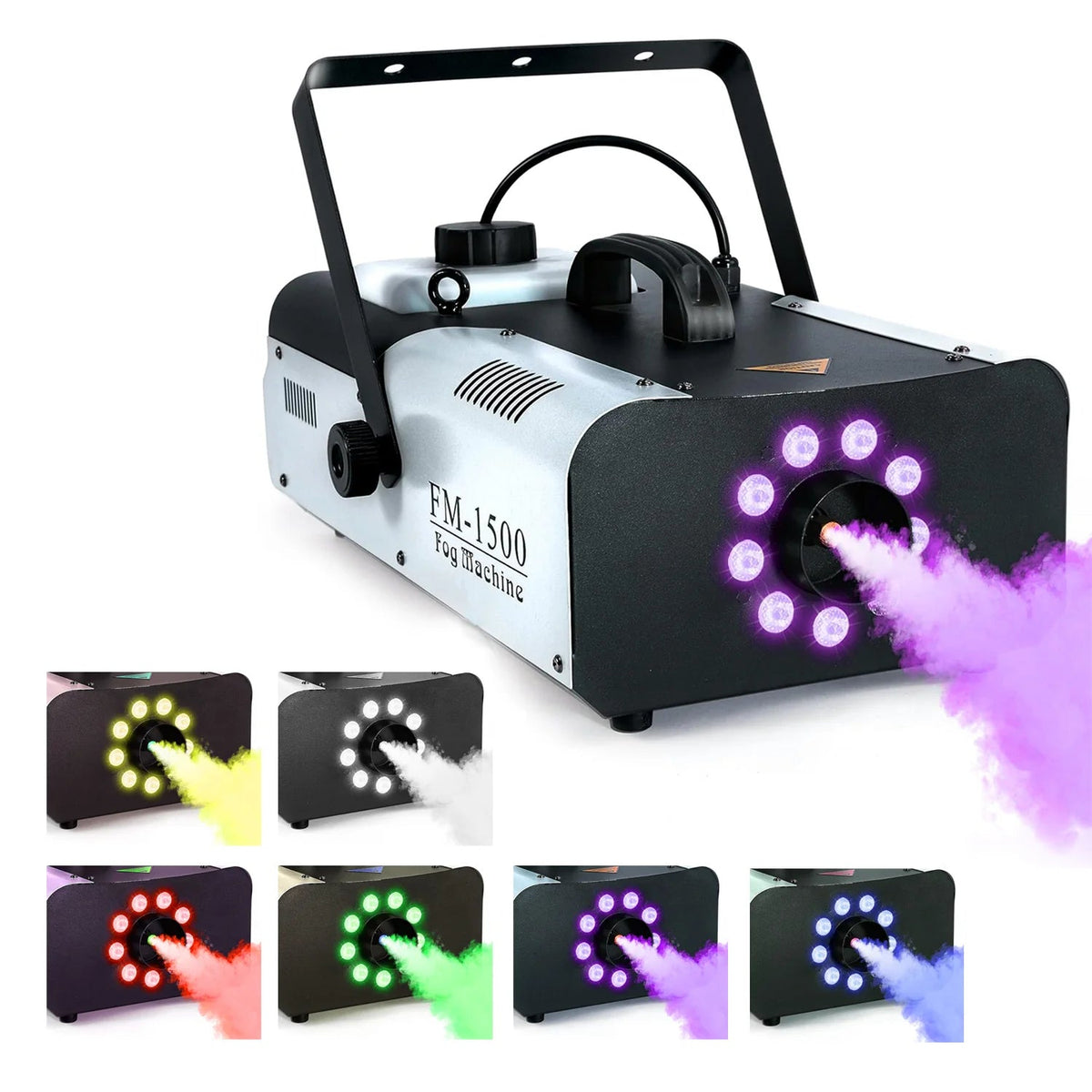 5 Core 1500W Fog Machine with 9 LEDs — 2.5L Tank