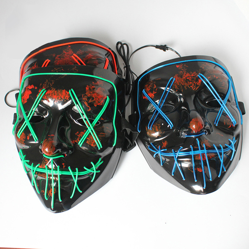 Halloween Neon Mask Led Glow Mask