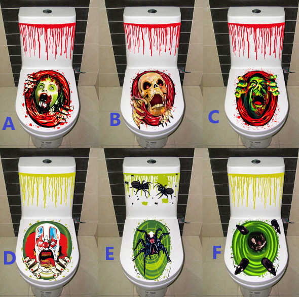 Halloween Toilet Decal, view 1