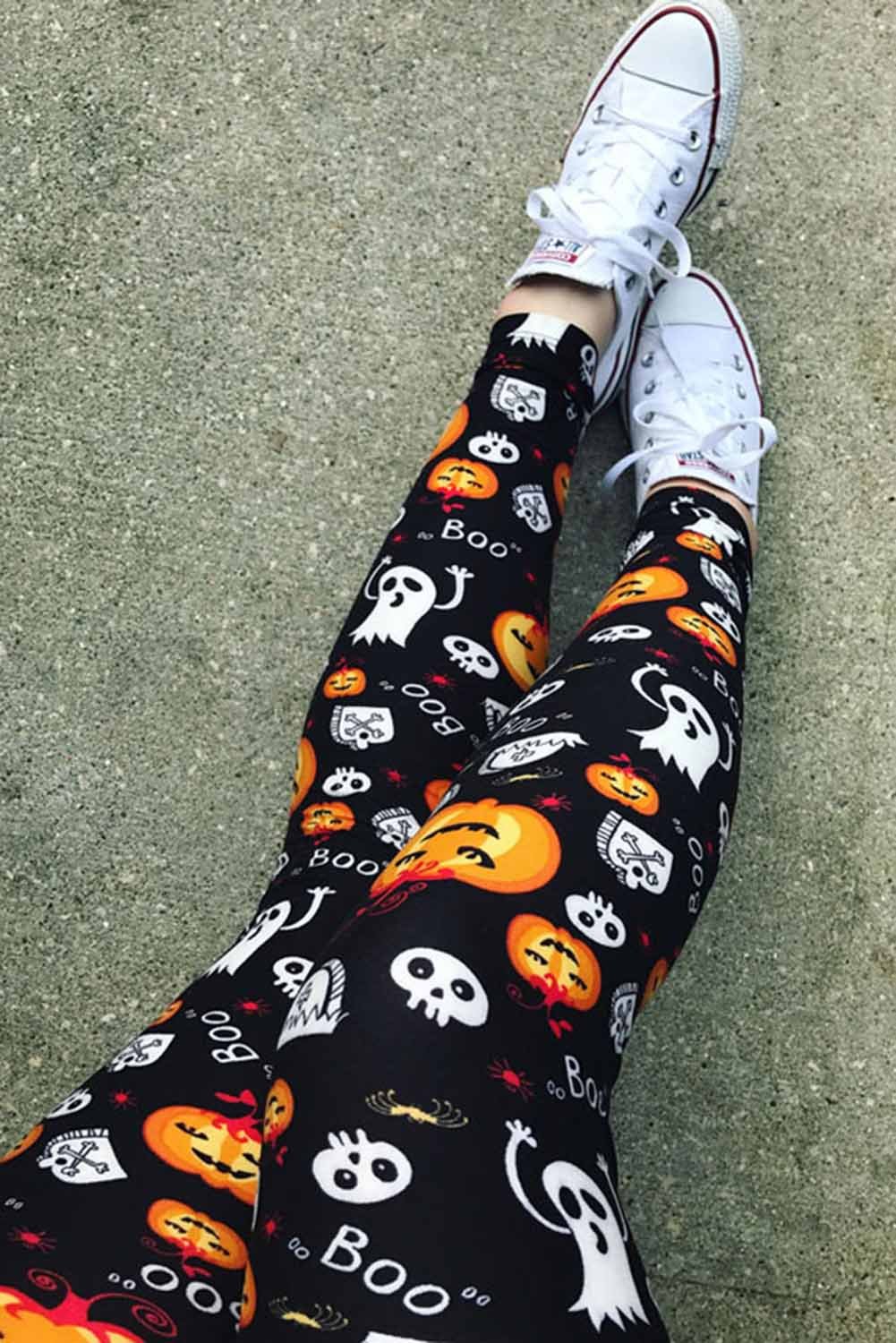 Pumpkin & Ghost Halloween Leggings