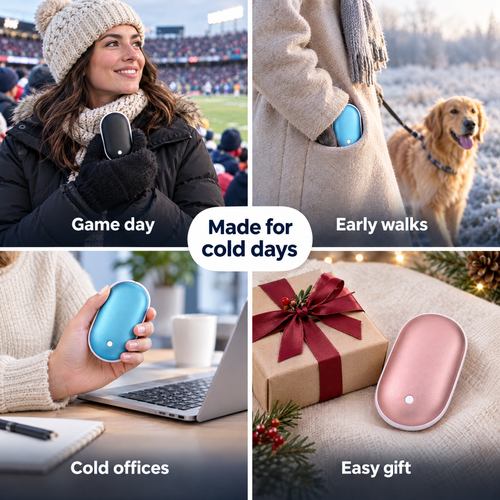 Made for cold days: game day, early walks, cold offices, easy gift
