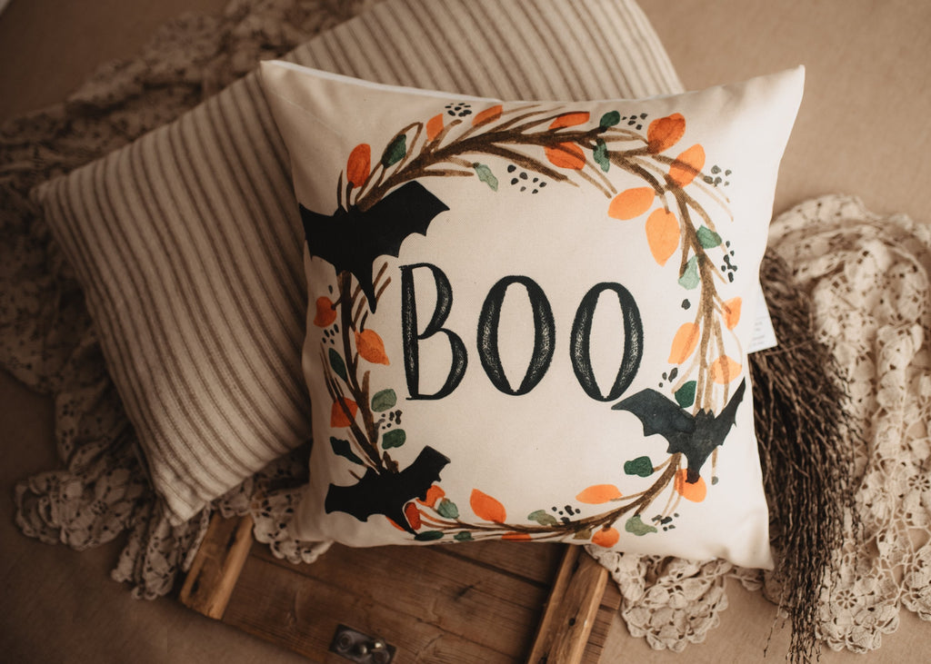 Boo Halloween Pillow, view 2