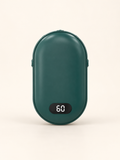 Green pocket hand warmer, front view